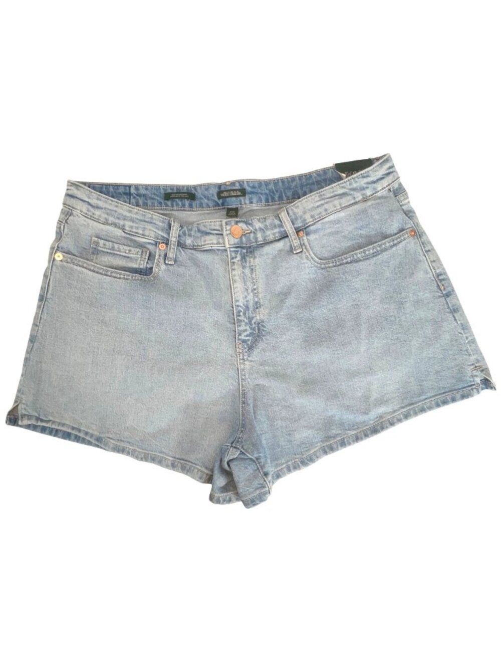 Wild Fable High Rise Midi Shorts Womens 17/R Blue Denim Casual Stretch NWT